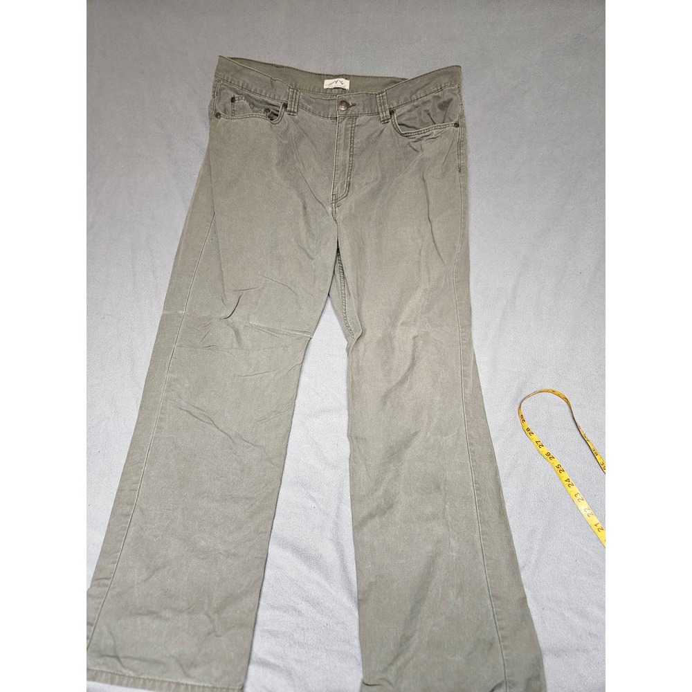 Blue Mountain Mens Olive Green Canvas Work Pants Straight Leg 40x34 RN 129746